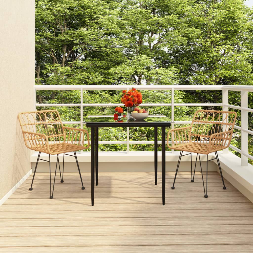 3-delige Tuinset poly rattan is nu te koop bij PeponiXL, paradijselijk wonen!