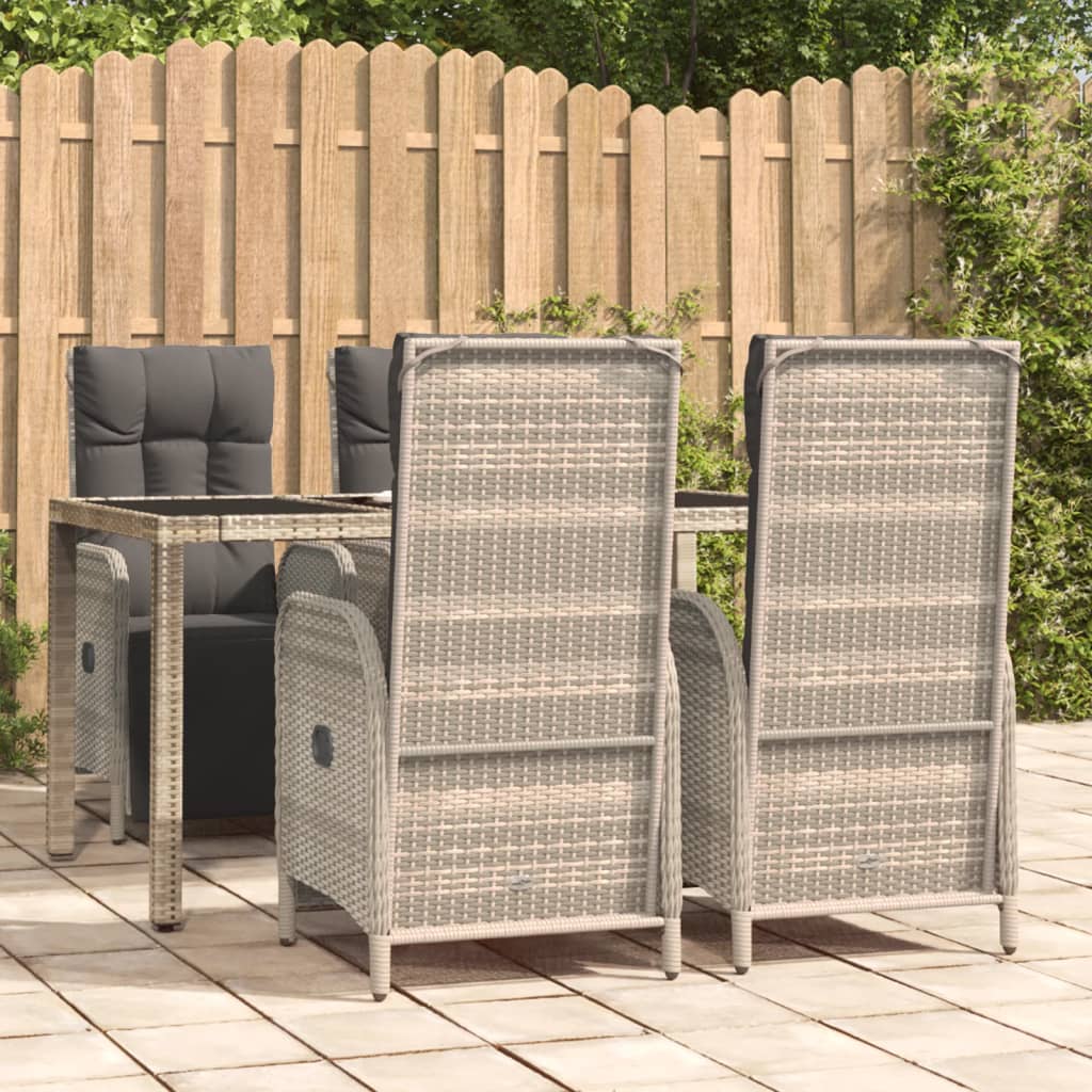 5-delige Tuinset met kussens poly rattan grijs is nu te koop bij PeponiXL, paradijselijk wonen!
