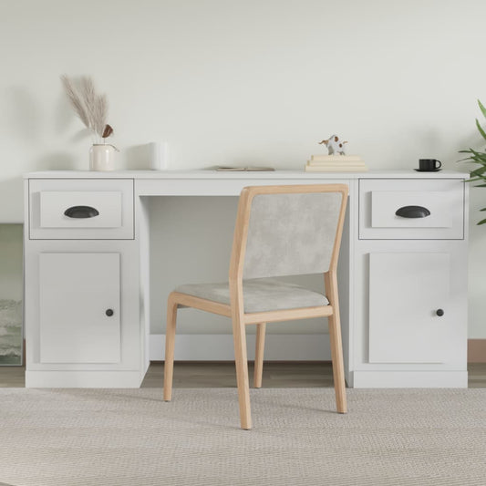 Bureau met kast bewerkt hout wit is nu te koop bij PeponiXL, paradijselijk wonen!