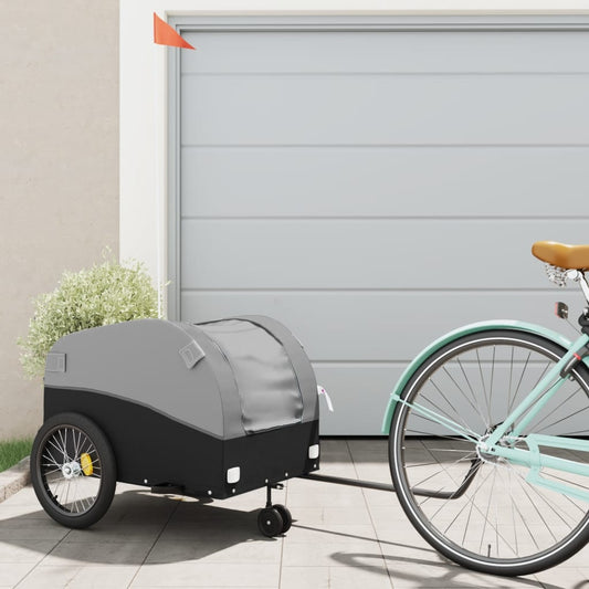 Fietstrailer 45 kg ijzer zwart en grijs is nu te koop bij PeponiXL, paradijselijk wonen!