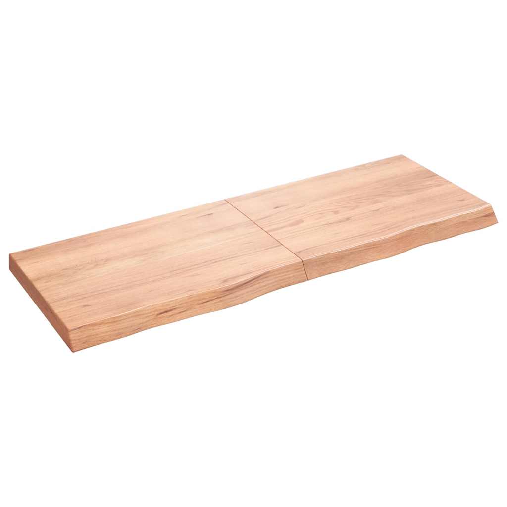 Tafelblad 140x50x(2-6)cm behandeld massief eikenhout lichtbruin is nu te koop bij PeponiXL, paradijselijk wonen!