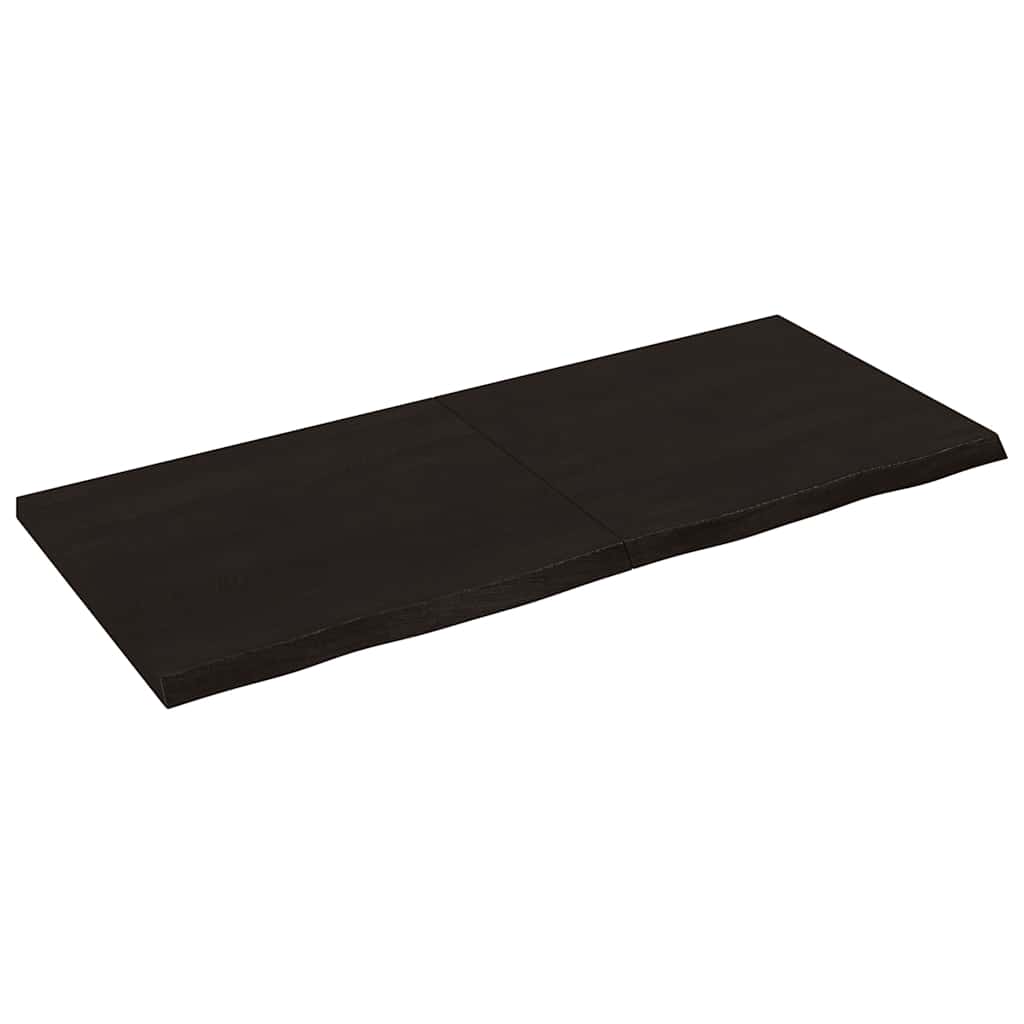 Tafelblad 140x60x(2-4)cm behandeld eikenhout donkerbruin is nu te koop bij PeponiXL, paradijselijk wonen!