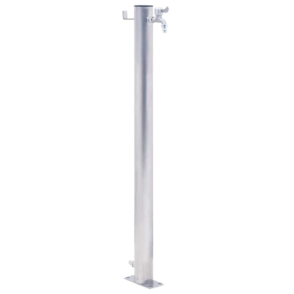 Waterzuil 100 cm roestvrij staal rond is nu te koop bij PeponiXL, paradijselijk wonen!