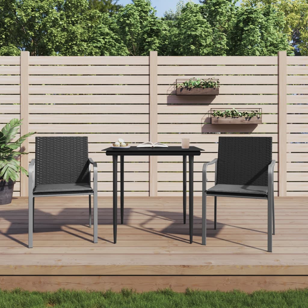 3-delige Tuinset met kussens poly rattan en staal is nu te koop bij PeponiXL, paradijselijk wonen!