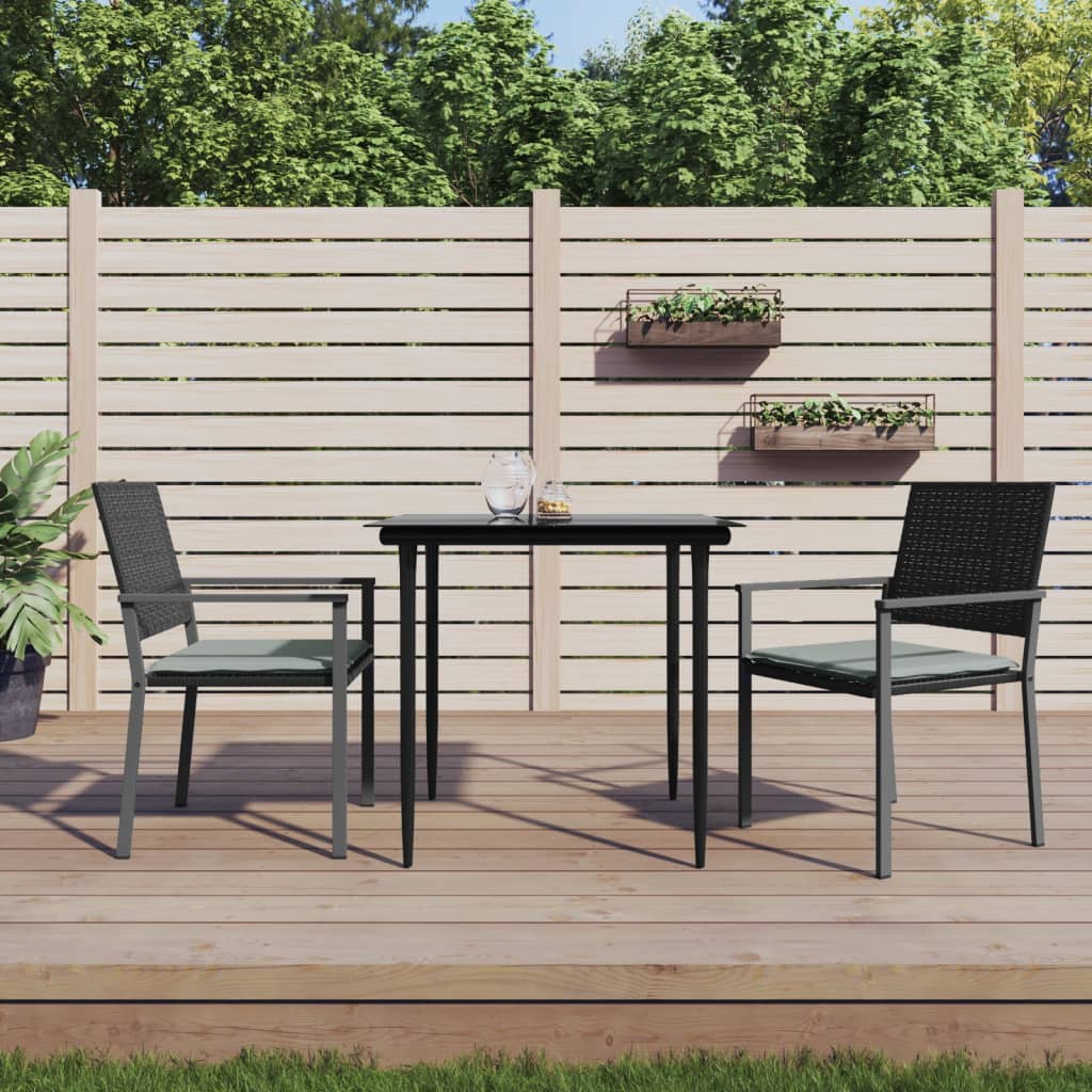 3-delige Tuinset met kussens poly rattan en staal is nu te koop bij PeponiXL, paradijselijk wonen!