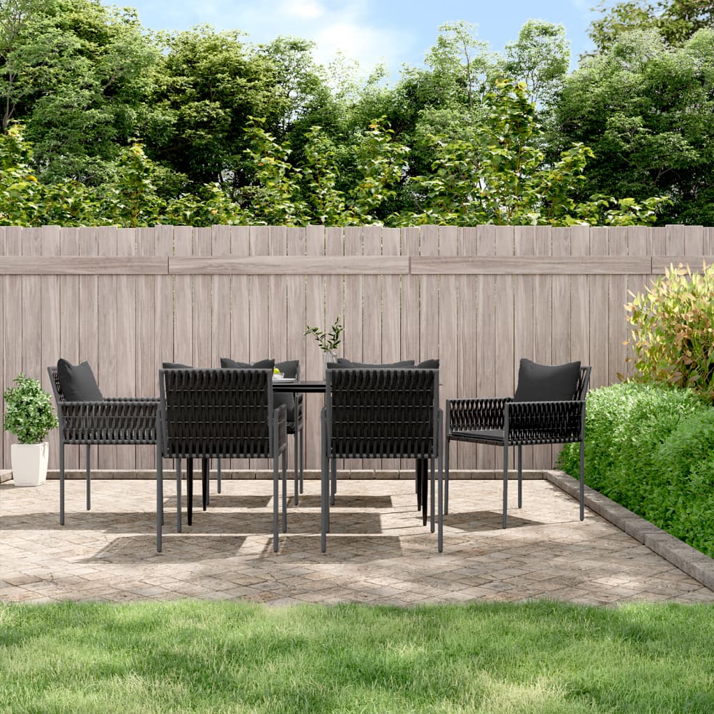 7-delige Tuinset met kussens poly rattan en staal is nu te koop bij PeponiXL, paradijselijk wonen!