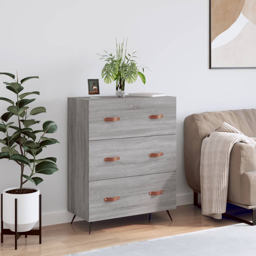 Ladekast 69,5x34x90 cm bewerkt hout grijs sonoma is nu te koop bij PeponiXL, paradijselijk wonen!