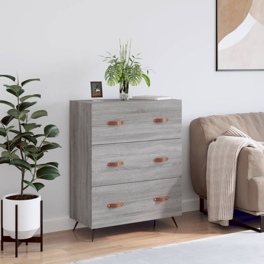 Ladekast 69,5x34x90 cm bewerkt hout grijs sonoma is nu te koop bij PeponiXL, paradijselijk wonen!