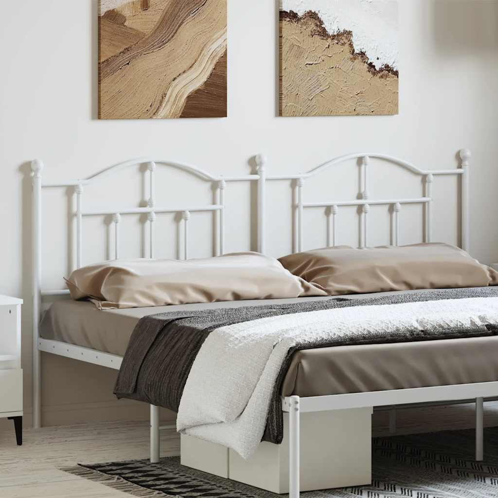 Vervangend hoofdbord 193 cm metaal wit is nu te koop bij PeponiXL, paradijselijk wonen!
