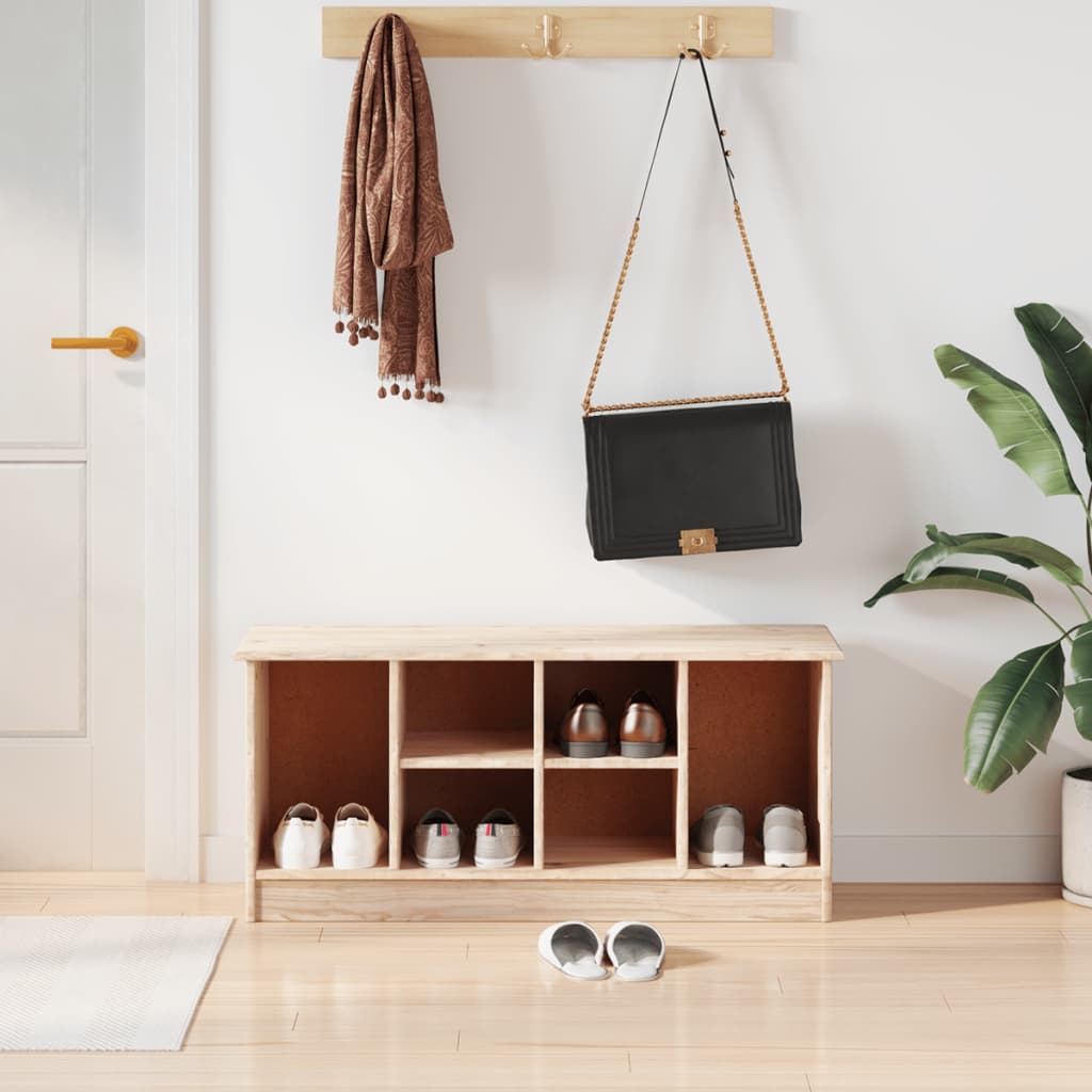 schoenenbankje ALTA 100x35x45 cm massief grenenhout is nu te koop bij PeponiXL, paradijselijk wonen!