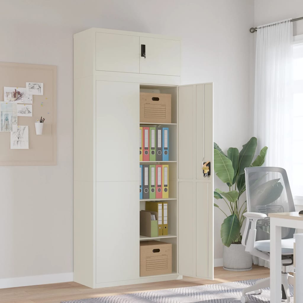 Archiefkast 90x40x220 cm staal wit is nu te koop bij PeponiXL, paradijselijk wonen!