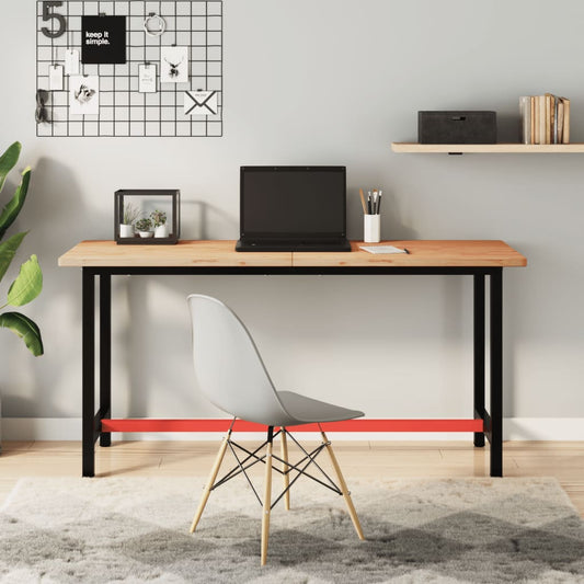Werkbank 150x55x81,5 cm massief beukenhout en metaal is nu te koop bij PeponiXL, paradijselijk wonen!