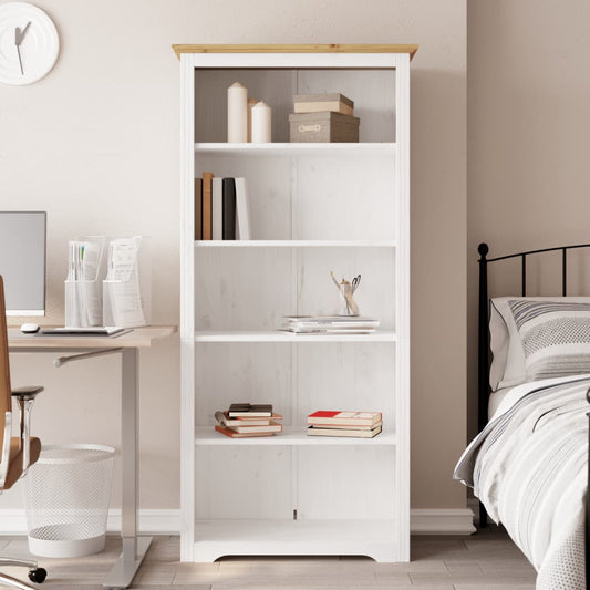 Boekenkast 5-laags BODO 82x40x173 cm massief grenenhout bruin is nu te koop bij PeponiXL, paradijselijk wonen!