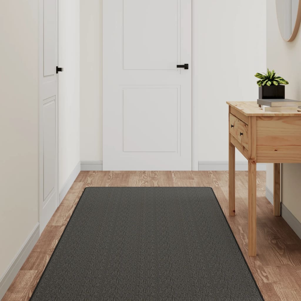 Tapijtloper 80x200 cm sisal-look antracietkleurig is nu te koop bij PeponiXL, paradijselijk wonen!