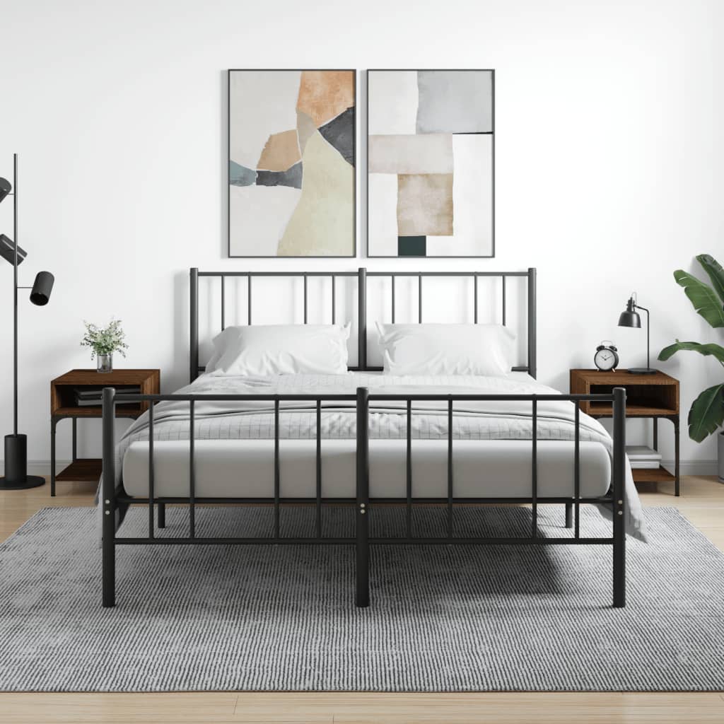 Nachtkastjes 2 st 40x41x50 cm bewerkt hout bruin eikenkleur is nu te koop bij PeponiXL, paradijselijk wonen!
