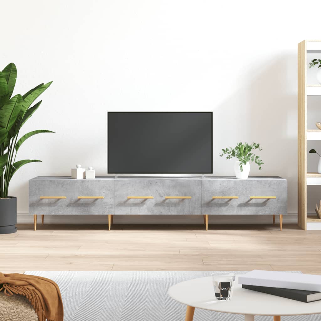 Tv-meubel 150x36x30 cm bewerkt hout betongrijs is nu te koop bij PeponiXL, paradijselijk wonen!