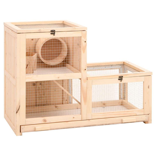 Hamsterkooi 81x40x60 cm massief vurenhout is nu te koop bij PeponiXL, paradijselijk wonen!