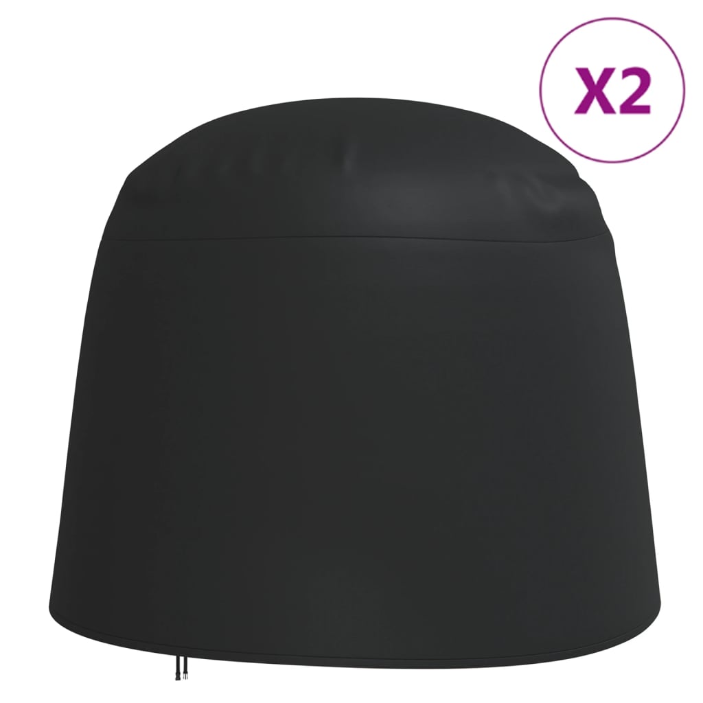 Hoezen voor dubbele ei-stoel 2 Ø 230x200 cm 420D oxford zwart is nu te koop bij PeponiXL, paradijselijk wonen!
