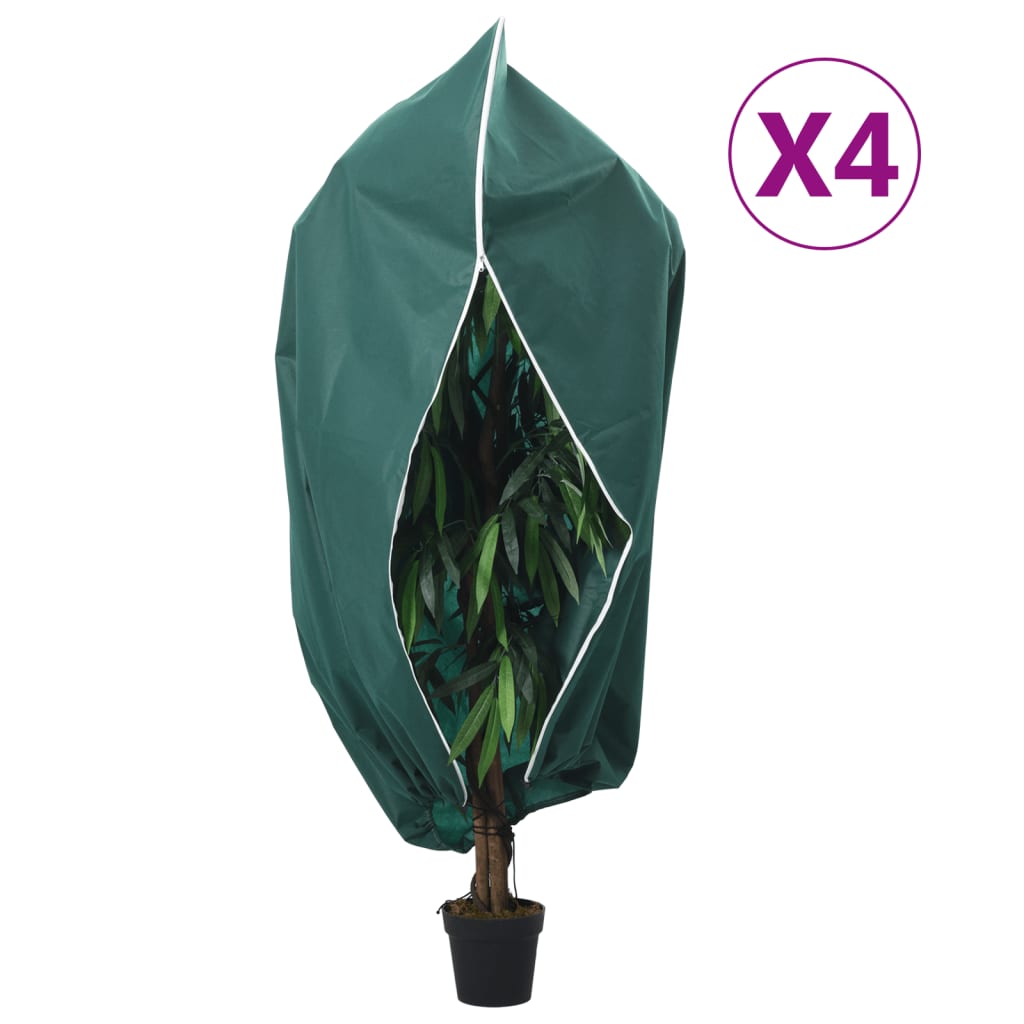 Plantenhoezen met ritssluiting 4 st 70 g/m² 1,2x1,8 m is nu te koop bij PeponiXL, paradijselijk wonen!