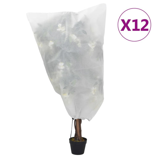 Plantenhoezen met trekkoord 12 st 70 g/m² 0,8x1,2 m is nu te koop bij PeponiXL, paradijselijk wonen!