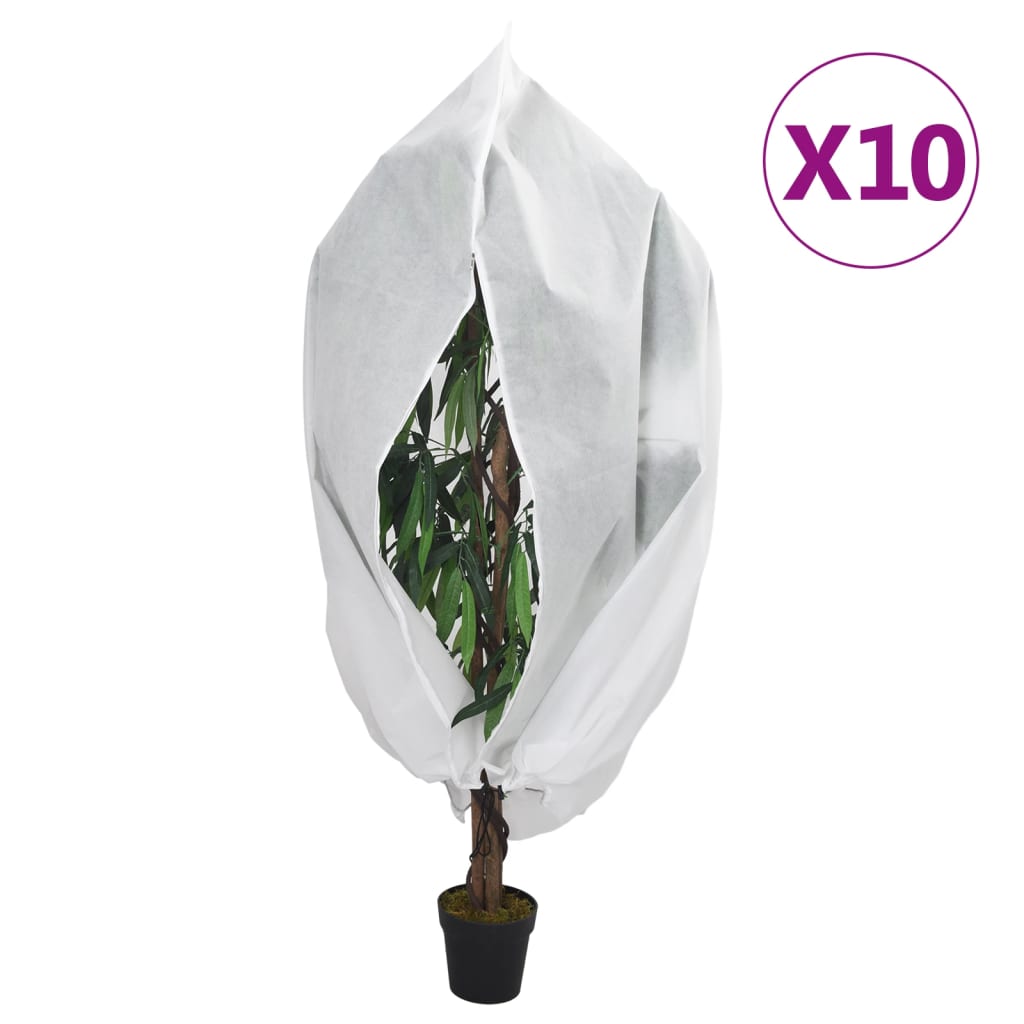 Plantenhoezen met ritssluiting 10 st 70 g/m² 1,55x1,55 m is nu te koop bij PeponiXL, paradijselijk wonen!