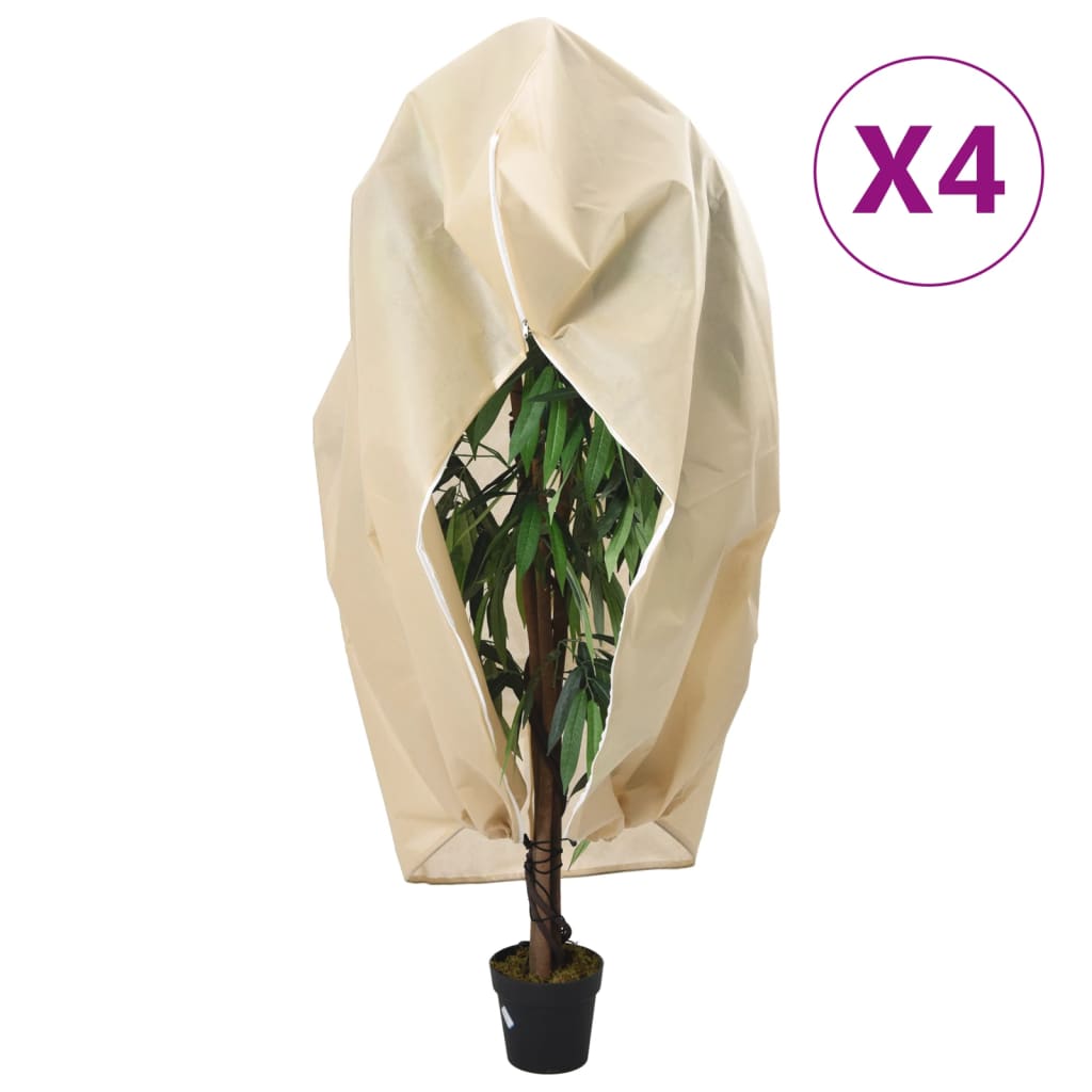 Plantenhoezen met ritssluiting 4 st 70 g/m² 3,93x3,5 m is nu te koop bij PeponiXL, paradijselijk wonen!