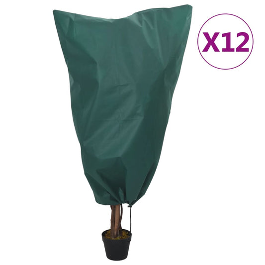 Plantenhoezen met trekkoord 12 st 70 g/m² 0,8x1 m is nu te koop bij PeponiXL, paradijselijk wonen!
