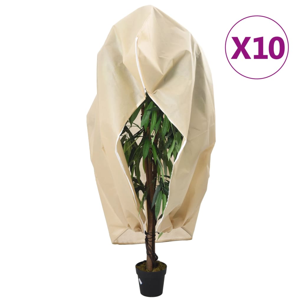 Plantenhoezen met ritssluiting 10 st 70 g/m² 2,36x2 m is nu te koop bij PeponiXL, paradijselijk wonen!