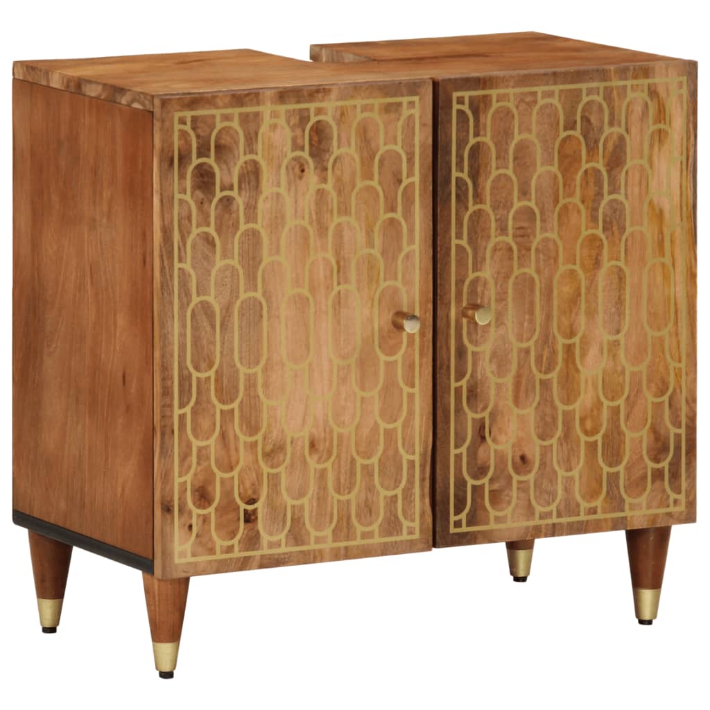Wastafelkast 62x33x58 cm massief mangohout is nu te koop bij PeponiXL, paradijselijk wonen!