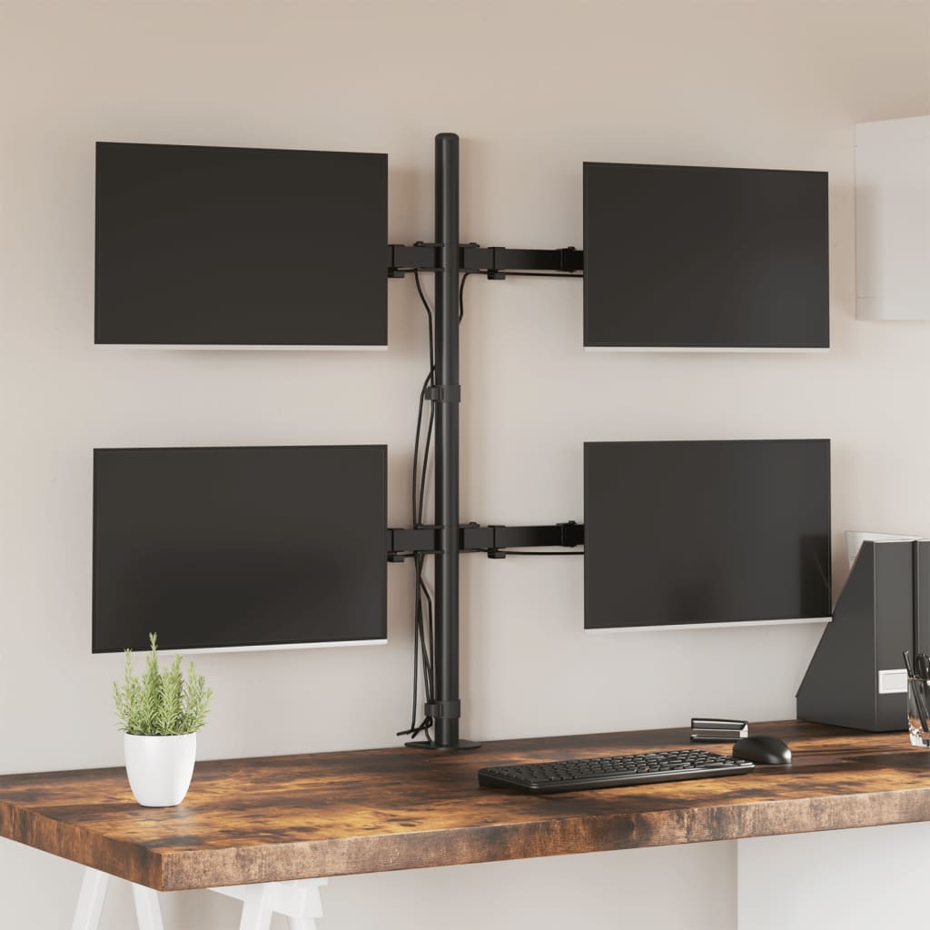 Monitorbeugel VESA 75/100 mm zwart staal is nu te koop bij PeponiXL, paradijselijk wonen!