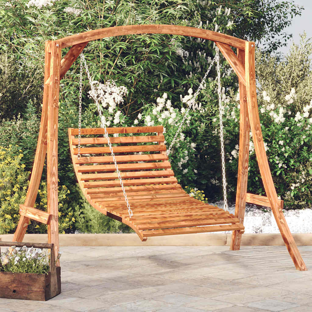 Schommelbed vurenhout met teak afwerking is nu te koop bij PeponiXL, paradijselijk wonen!