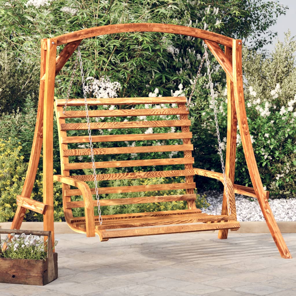 Schommelbank vurenhout met teak afwerking is nu te koop bij PeponiXL, paradijselijk wonen!