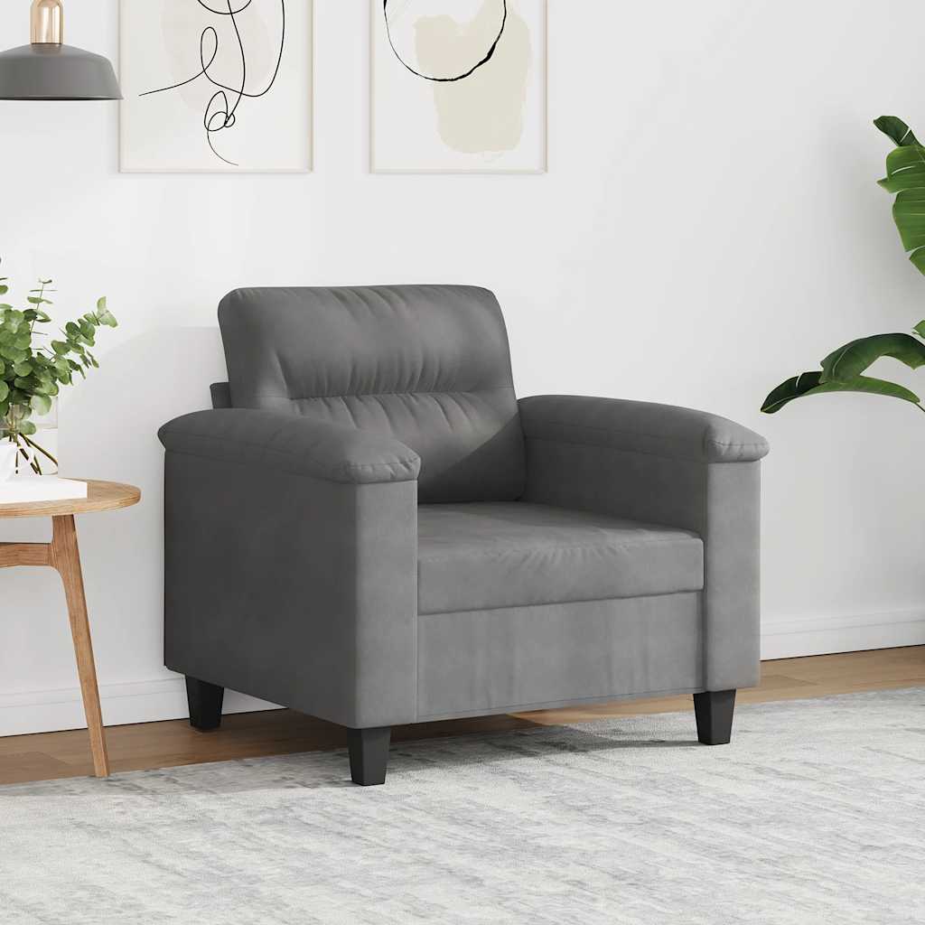 Fauteuil 60 cm microvezelstof donkergrijs is nu te koop bij PeponiXL, paradijselijk wonen!