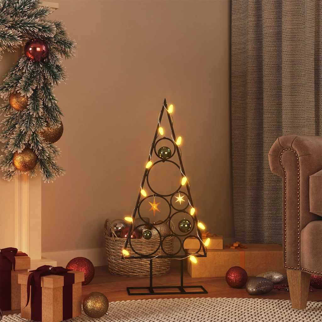 Kerstdecoratie kerstboom 60 cm metaal zwart is nu te koop bij PeponiXL, paradijselijk wonen!