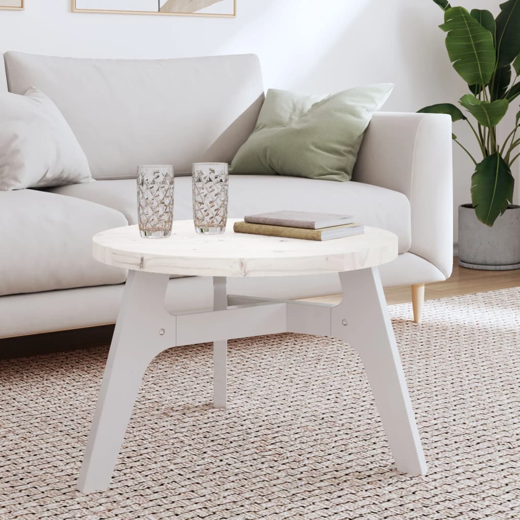 Tafelblad rond Ø60x3 cm massief grenenhout wit is nu te koop bij PeponiXL, paradijselijk wonen!