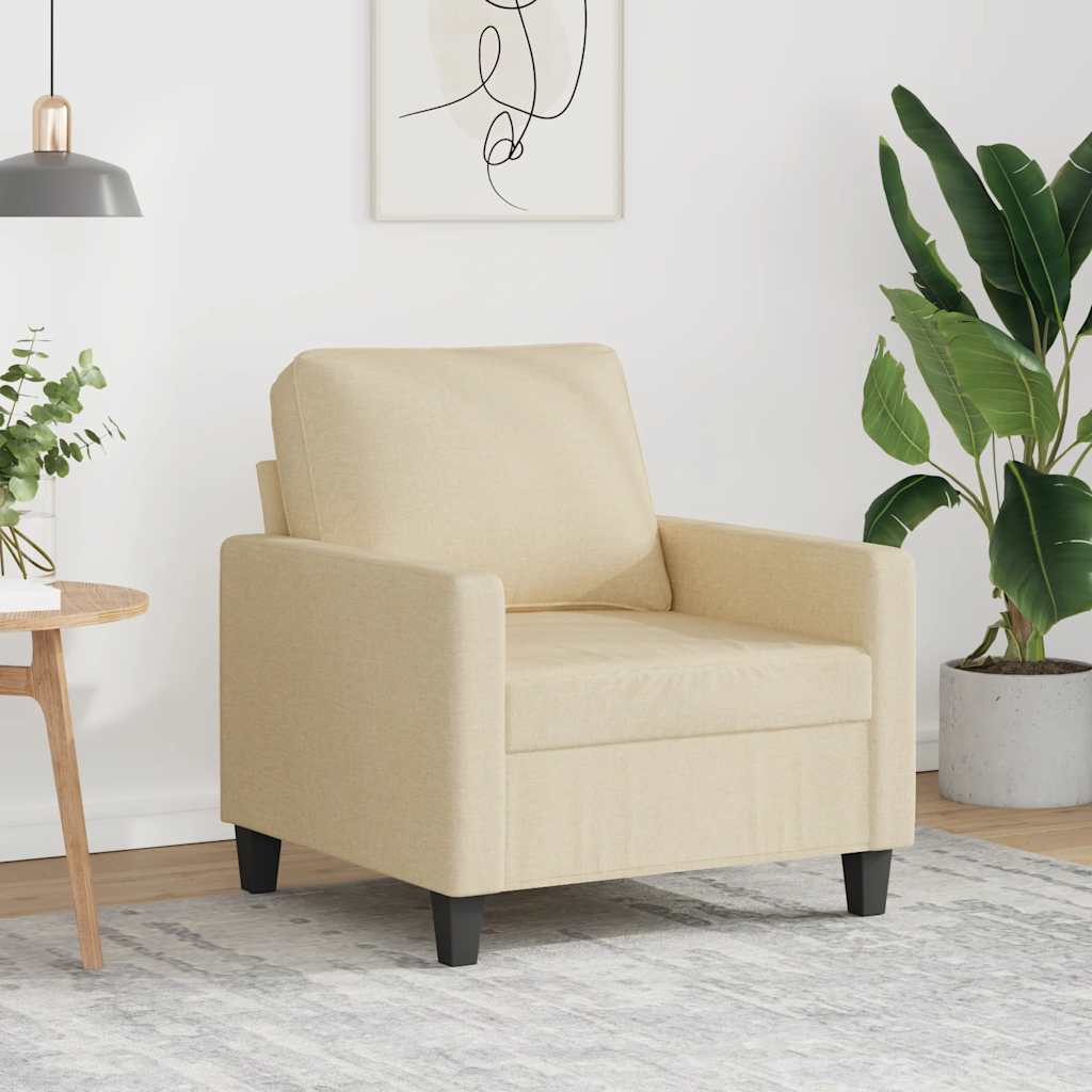 Fauteuil 60 cm stof crèmekleurig is nu te koop bij PeponiXL, paradijselijk wonen!