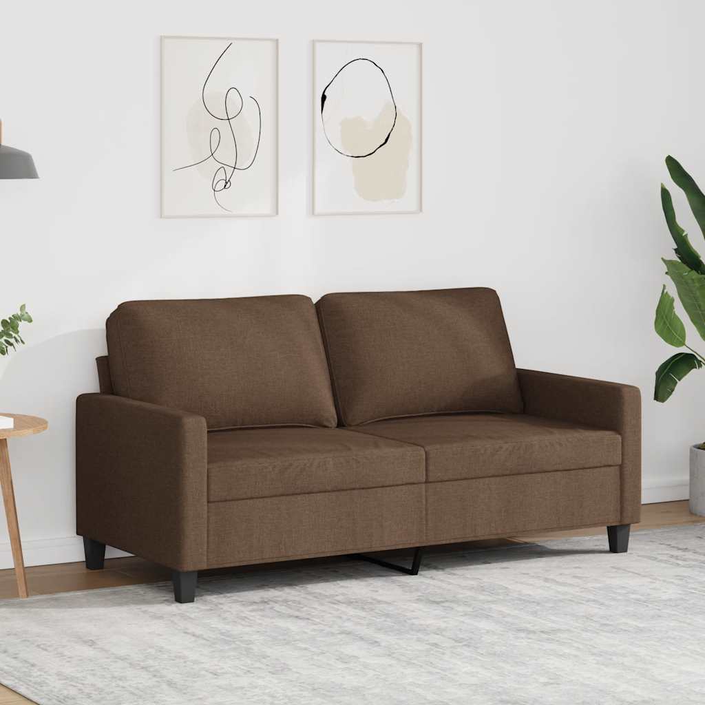Tweezitsbank 140 cm stof bruin is nu te koop bij PeponiXL, paradijselijk wonen!