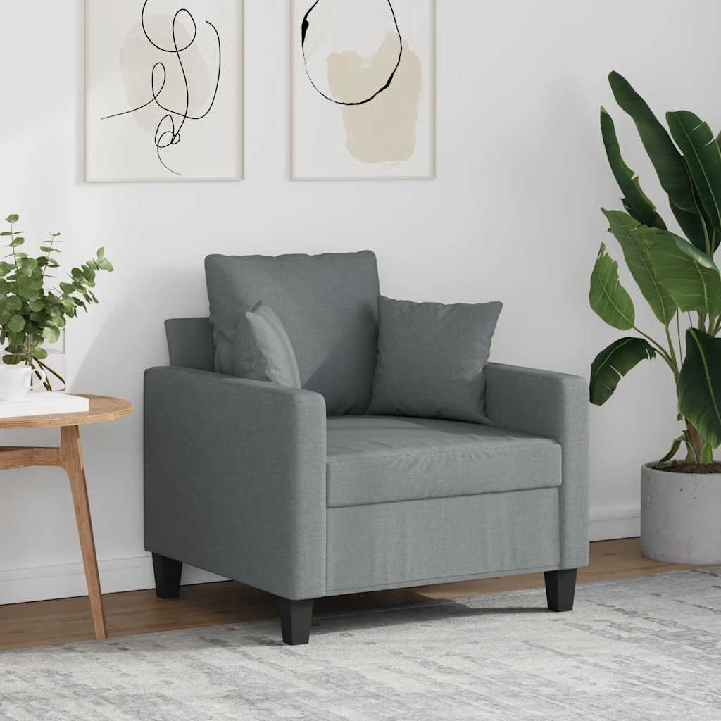 Fauteuil 60 cm stof lichtgrijs is nu te koop bij PeponiXL, paradijselijk wonen!