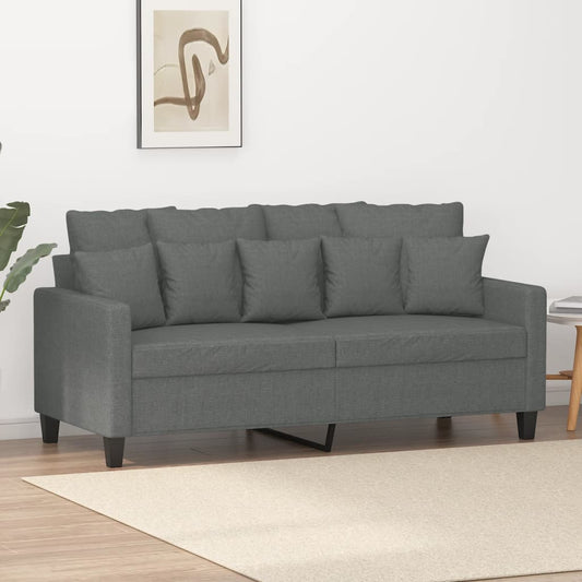 Tweezitsbank 140 cm stof donkergrijs is nu te koop bij PeponiXL, paradijselijk wonen!