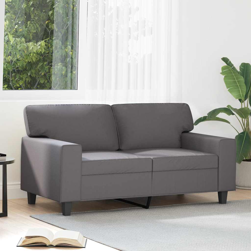 Tweezitsbank 120 cm kunstleer grijs is nu te koop bij PeponiXL, paradijselijk wonen!