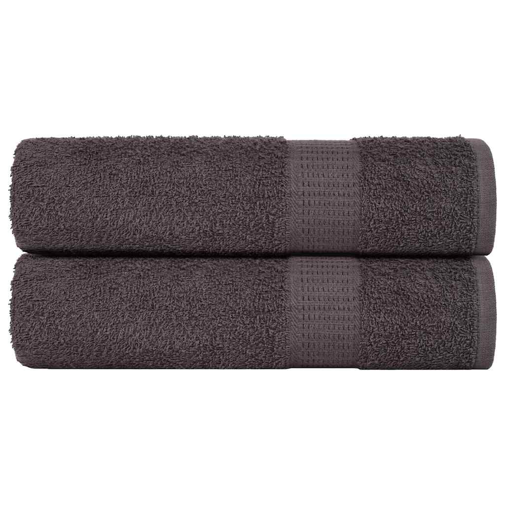 Handdoeken FROGN 2 st 50x100 cm 360 g/m² antraciet is nu te koop bij PeponiXL, paradijselijk wonen!