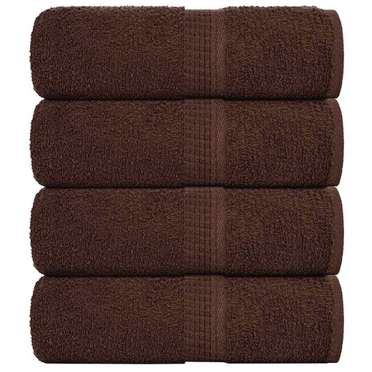 Washandjes FROGN 4 st 30x30 cm 360 g/m² bruin is nu te koop bij PeponiXL, paradijselijk wonen!