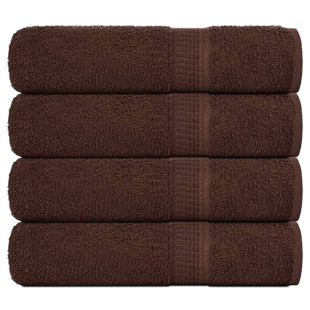 Douchehanddoeken FROGN 4 st 70x140 cm 360 g/m² bruin is nu te koop bij PeponiXL, paradijselijk wonen!