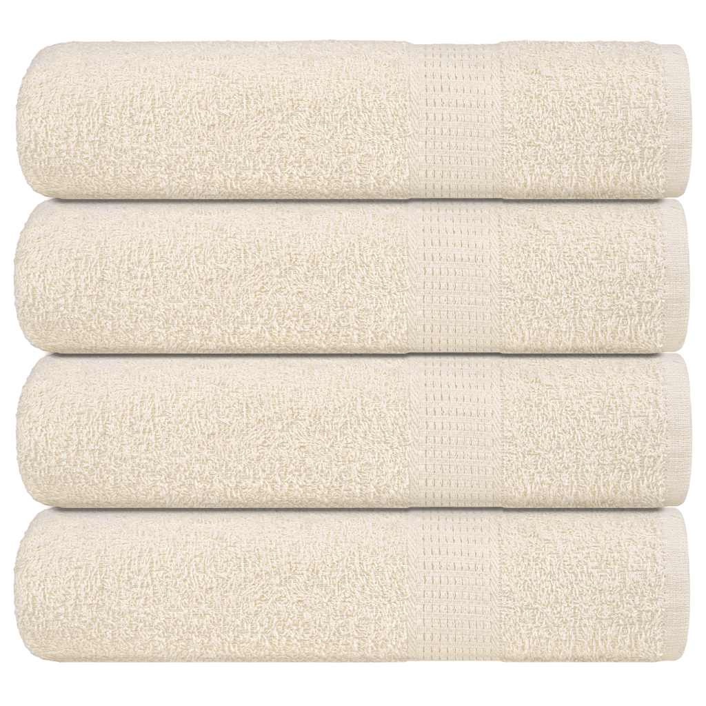 Handdoeken FROGN 4 st 50x100 cm 360 g/m² crème is nu te koop bij PeponiXL, paradijselijk wonen!