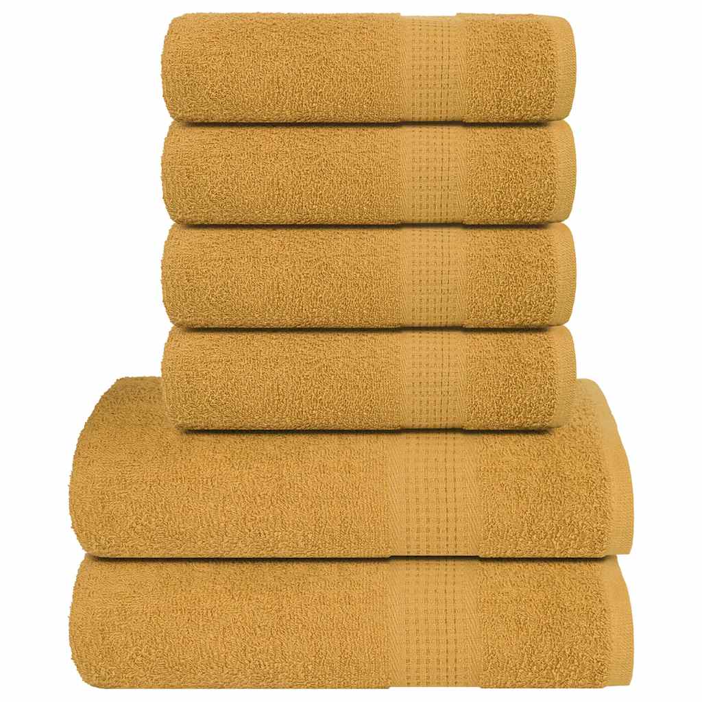 6-delige Handdoekenset FROGN 360 g/m² goud is nu te koop bij PeponiXL, paradijselijk wonen!