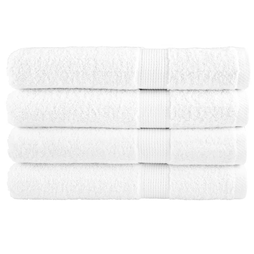 Handdoeken SOLUND 4 st 600 g/m² 100x200 cm wit is nu te koop bij PeponiXL, paradijselijk wonen!