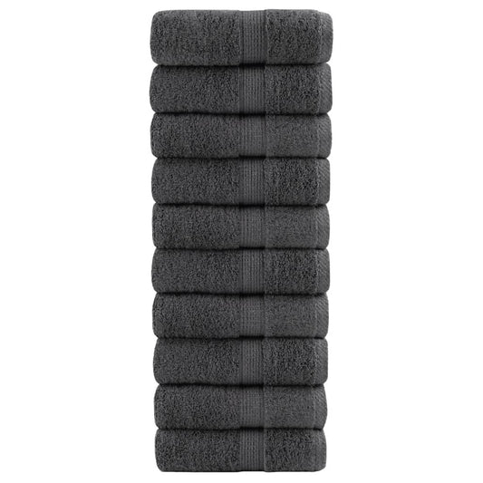 Premium washandjes SOLUND 10 stuks antraciet 30x30 cm 600 g/m² is nu te koop bij PeponiXL, paradijselijk wonen!