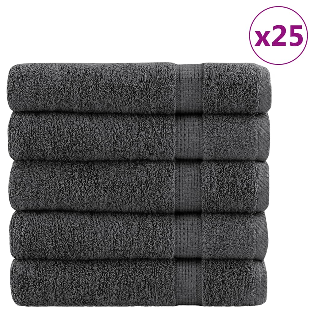 Badhanddoeken SOLUND 25 st 600 g/m² 70x140 cm antraciet is nu te koop bij PeponiXL, paradijselijk wonen!