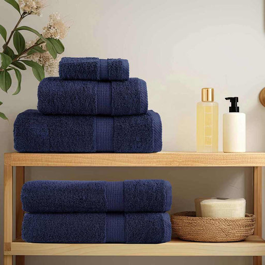 Gastendoek SOLUND 4 pcs Marineblauw 15 x 21 cm 550 gsm is nu te koop bij PeponiXL, paradijselijk wonen!