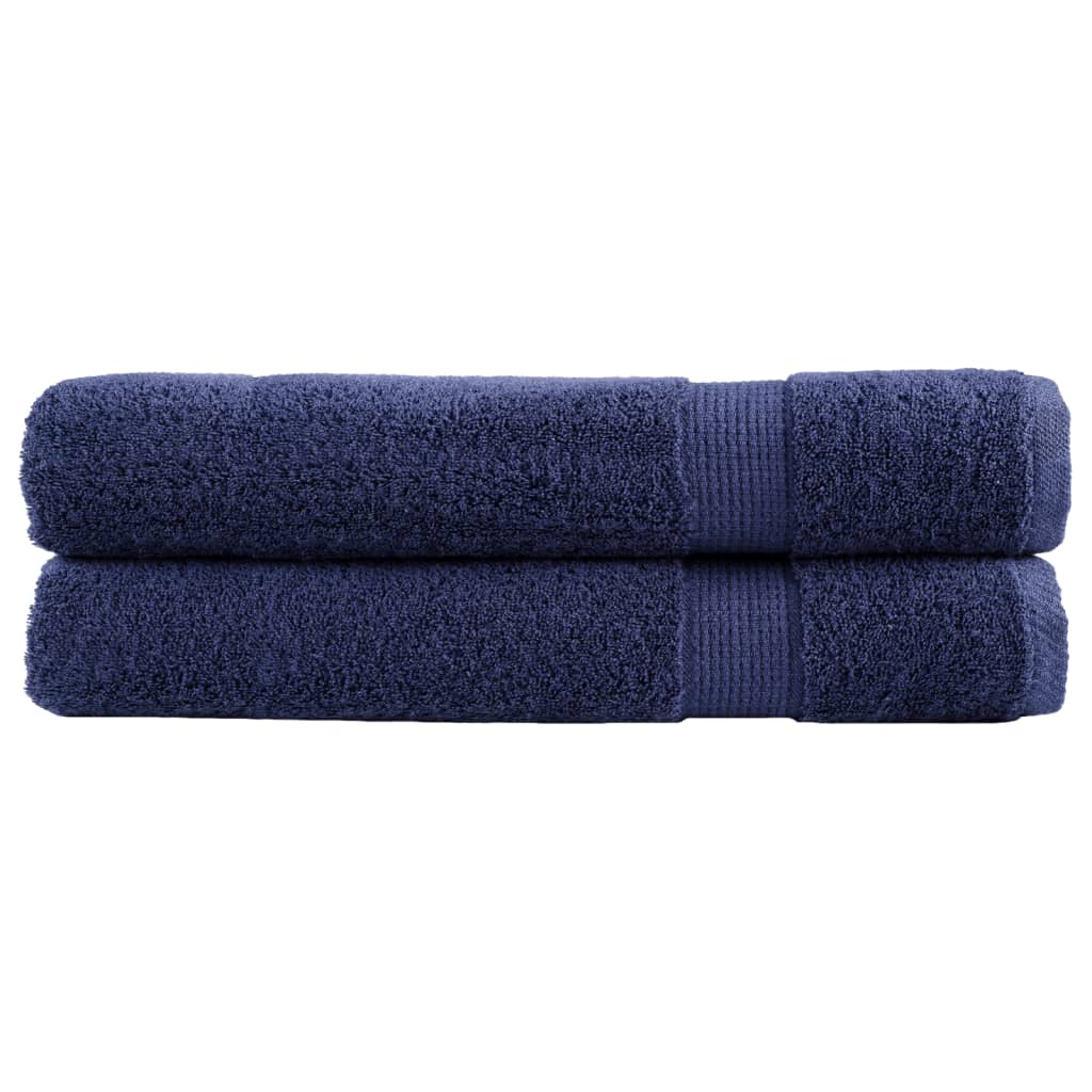 Handdoeken SOLUND 2 st 600 g/m² 100x200 cm marineblauw is nu te koop bij PeponiXL, paradijselijk wonen!